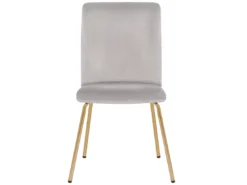 Lot De 2 Chaises En Velours Gris RUBIO -Meilleur Meubles Magasin chaise 16688623