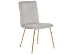 Lot De 2 Chaises En Velours Gris RUBIO -Meilleur Meubles Magasin chaise 16688625