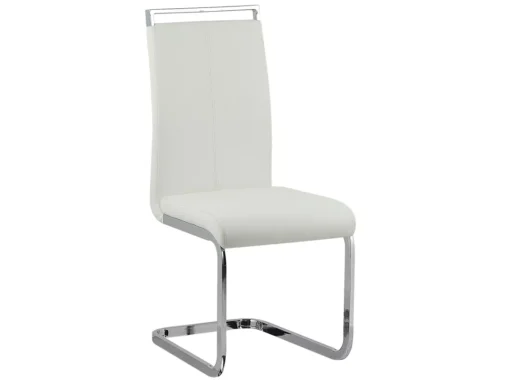 Lot De 2 Chaises De Salle à Manger En Cuir PU Blanc Cassé GREEDIN -Meilleur Meubles Magasin chaise 16689467