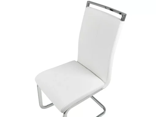 Lot De 2 Chaises De Salle à Manger En Cuir PU Blanc Cassé GREEDIN -Meilleur Meubles Magasin chaise 16689471