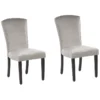 Lot De 2 Chaises En Velours Gris PISECO -Meilleur Meubles Magasin chaise 16689497