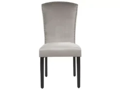 Lot De 2 Chaises En Velours Gris PISECO -Meilleur Meubles Magasin chaise 16689503