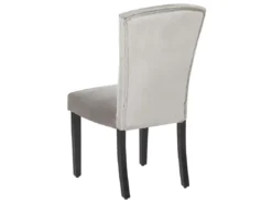 Lot De 2 Chaises En Velours Gris PISECO -Meilleur Meubles Magasin chaise 16689507