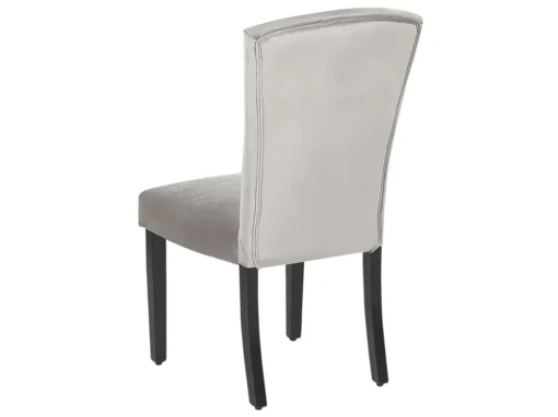 Lot De 2 Chaises En Velours Gris PISECO -Meilleur Meubles Magasin chaise 16689507