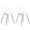 Lot De 2 Chaises De Salle à Manger Blanches CANTON -Meilleur Meubles Magasin chaise 16701741