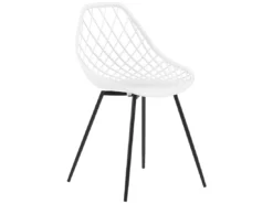 Lot De 2 Chaises De Salle à Manger Blanches CANTON -Meilleur Meubles Magasin chaise 16701745
