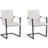 Lot De 2 Chaises De Salle à Manger En Cuir PU Blanc Cassé BUFORD -Meilleur Meubles Magasin chaise 16702723
