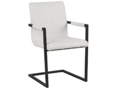 Lot De 2 Chaises De Salle à Manger En Cuir PU Blanc Cassé BUFORD -Meilleur Meubles Magasin chaise 16702729