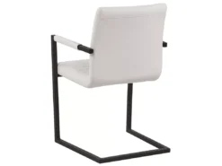 Lot De 2 Chaises De Salle à Manger En Cuir PU Blanc Cassé BUFORD -Meilleur Meubles Magasin chaise 16702733