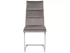 Lot De 2 Chaises De Cuisine En Velours Gris ROCKFORD -Meilleur Meubles Magasin chaise 16702765