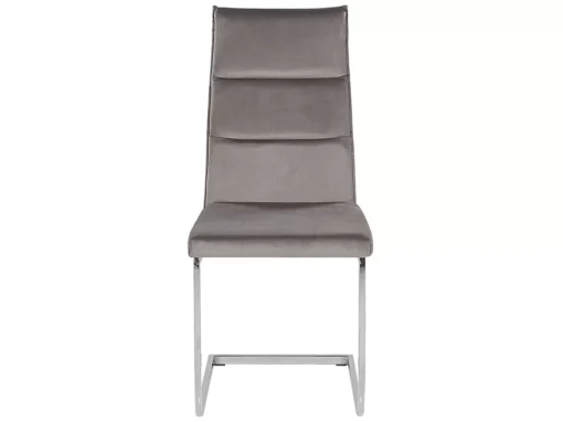 Lot De 2 Chaises De Cuisine En Velours Gris ROCKFORD -Meilleur Meubles Magasin chaise 16702765