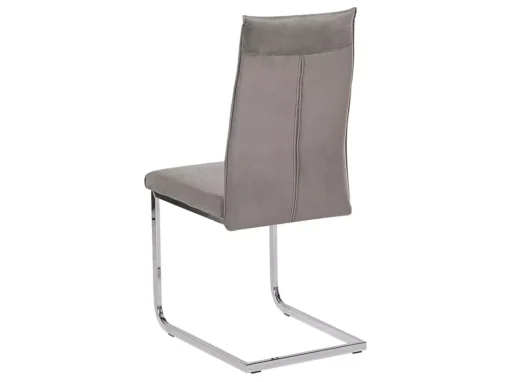 Lot De 2 Chaises De Cuisine En Velours Gris ROCKFORD -Meilleur Meubles Magasin chaise 16702767