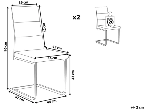 Lot De 2 Chaises De Cuisine En Velours Blue ROCKFORD -Meilleur Meubles Magasin chaise 16702779