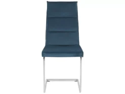 Lot De 2 Chaises De Cuisine En Velours Blue ROCKFORD -Meilleur Meubles Magasin chaise 16702783