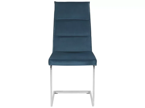 Lot De 2 Chaises De Cuisine En Velours Blue ROCKFORD -Meilleur Meubles Magasin chaise 16702783