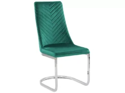 Lot De 2 Chaises De Salle à Manger En Velours Vert émeraude ALTOONA -Meilleur Meubles Magasin chaise 16702847