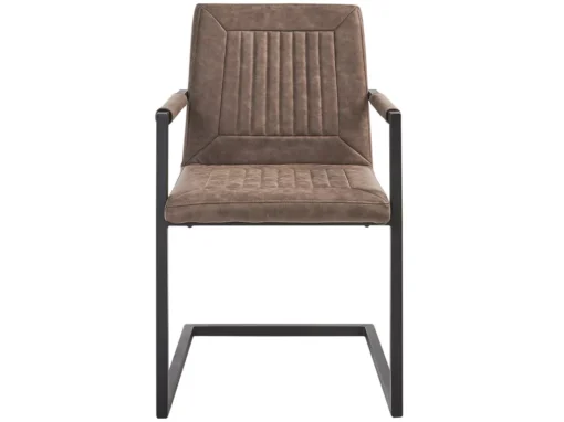 Lot De 2 Chaises De Salle à Manger En Cuir PU Marron BRANDOL -Meilleur Meubles Magasin chaise 16702861