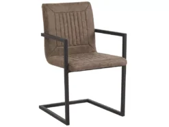 Lot De 2 Chaises De Salle à Manger En Cuir PU Marron BRANDOL -Meilleur Meubles Magasin chaise 16702863