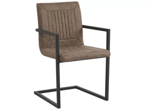 Lot De 2 Chaises De Salle à Manger En Cuir PU Marron BRANDOL -Meilleur Meubles Magasin chaise 16702863