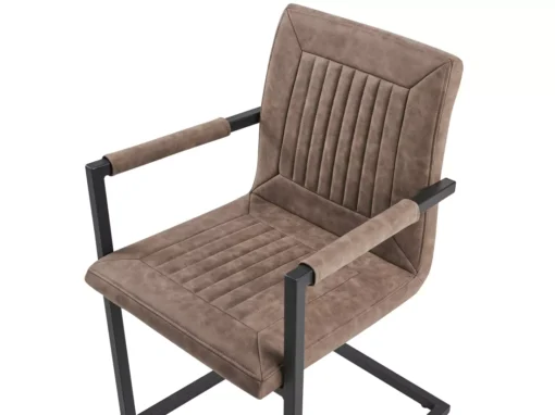 Lot De 2 Chaises De Salle à Manger En Cuir PU Marron BRANDOL -Meilleur Meubles Magasin chaise 16702869