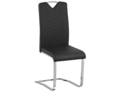 Lot De 2 Chaises De Salle à Manger En Cuir PU Noir PICKNES -Meilleur Meubles Magasin chaise 16703001