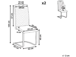 Lot De 2 Chaises De Salle à Manger En Cuir PU Noir PICKNES -Meilleur Meubles Magasin chaise 16703003