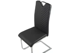 Lot De 2 Chaises De Salle à Manger En Cuir PU Noir PICKNES -Meilleur Meubles Magasin chaise 16703005