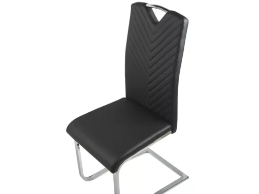 Lot De 2 Chaises De Salle à Manger En Cuir PU Noir PICKNES -Meilleur Meubles Magasin chaise 16703005