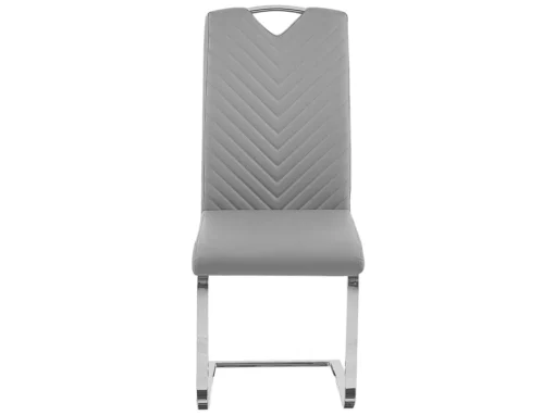 Lot De 2 Chaises De Salle à Manger En Cuir PU Gris PICKNES -Meilleur Meubles Magasin chaise 16703123