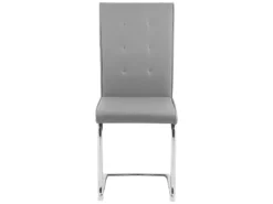 Lot De 2 Chaises De Salle à Manger En Cuir PU Gris ROVARD -Meilleur Meubles Magasin chaise 16703143