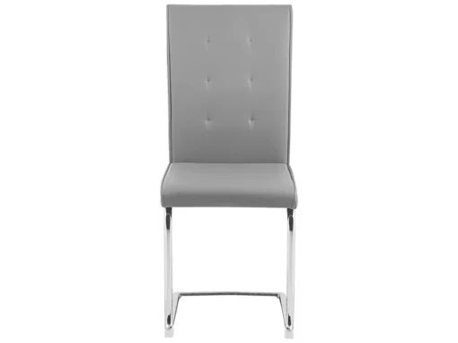 Lot De 2 Chaises De Salle à Manger En Cuir PU Gris ROVARD -Meilleur Meubles Magasin chaise 16703143