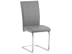 Lot De 2 Chaises De Salle à Manger En Cuir PU Gris ROVARD -Meilleur Meubles Magasin chaise 16703145