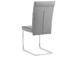Lot De 2 Chaises De Salle à Manger En Cuir PU Gris ROVARD -Meilleur Meubles Magasin chaise 16703147