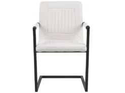 Lot De 2 Chaises De Salle à Manger En Cuir PU Blanc Cassé BRANDOL -Meilleur Meubles Magasin chaise 16703157