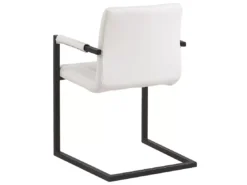 Lot De 2 Chaises De Salle à Manger En Cuir PU Blanc Cassé BRANDOL -Meilleur Meubles Magasin chaise 16703163