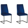 Lot De 2 Chaises De Salle à Manger En Velours Bleu Cobalt LAVONIA -Meilleur Meubles Magasin chaise 16703221