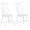 Lot De 2 Chaises Blanches En Bois BURBANK -Meilleur Meubles Magasin chaise 16705617