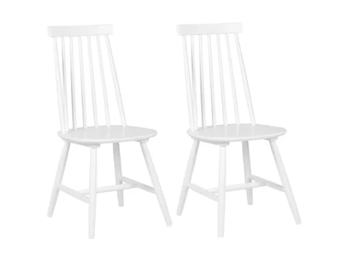 Lot De 2 Chaises Blanches En Bois BURBANK -Meilleur Meubles Magasin chaise 16705617