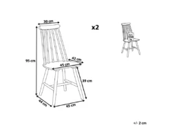 Lot De 2 Chaises Blanches En Bois BURBANK -Meilleur Meubles Magasin chaise 16705621
