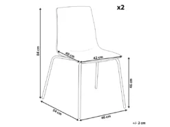 Lot De 2 Chaises De Salle à Manger Transparentes SILERTON -Meilleur Meubles Magasin chaise 16706603