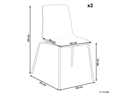 Lot De 2 Chaises De Salle à Manger Transparentes SILERTON -Meilleur Meubles Magasin chaise 16706603