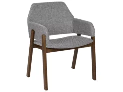 Lot De 2 Chaises De Salle à Manger Bois Sombre Et Gris ALBION -Meilleur Meubles Magasin chaise 16709689