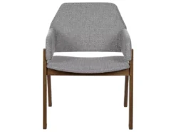 Lot De 2 Chaises De Salle à Manger Bois Sombre Et Gris ALBION -Meilleur Meubles Magasin chaise 16709691