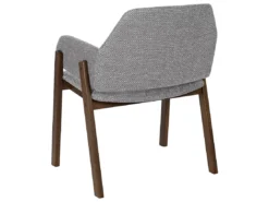 Lot De 2 Chaises De Salle à Manger Bois Sombre Et Gris ALBION -Meilleur Meubles Magasin chaise 16709693