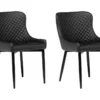 Lot De 2 Chaises En Cuir PU Noir SOLANO -Meilleur Meubles Magasin chaise 16710007