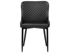 Lot De 2 Chaises En Cuir PU Noir SOLANO -Meilleur Meubles Magasin chaise 16710011