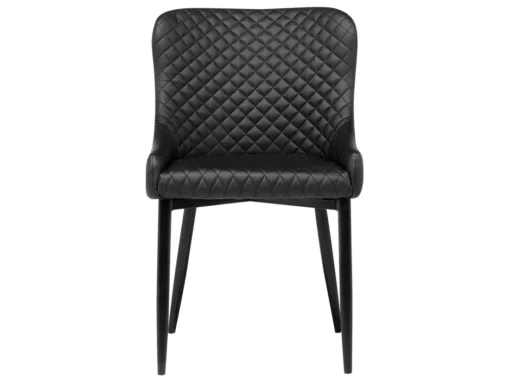 Lot De 2 Chaises En Cuir PU Noir SOLANO -Meilleur Meubles Magasin chaise 16710011
