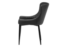 Lot De 2 Chaises En Cuir PU Noir SOLANO -Meilleur Meubles Magasin chaise 16710017