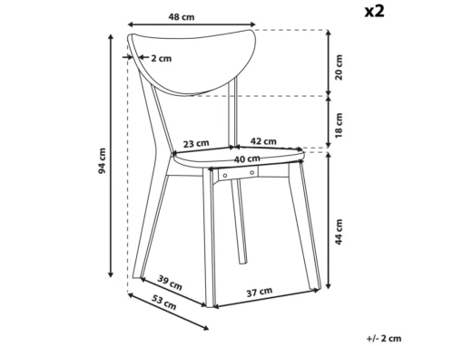 Lot De 2 Chaises De Salle à Manger Blanches ROXBY -Meilleur Meubles Magasin chaise 16729939