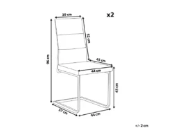 Lot De 2 Chaises De Cuisine En Velours Vert ROCKFORD -Meilleur Meubles Magasin chaise 17165913